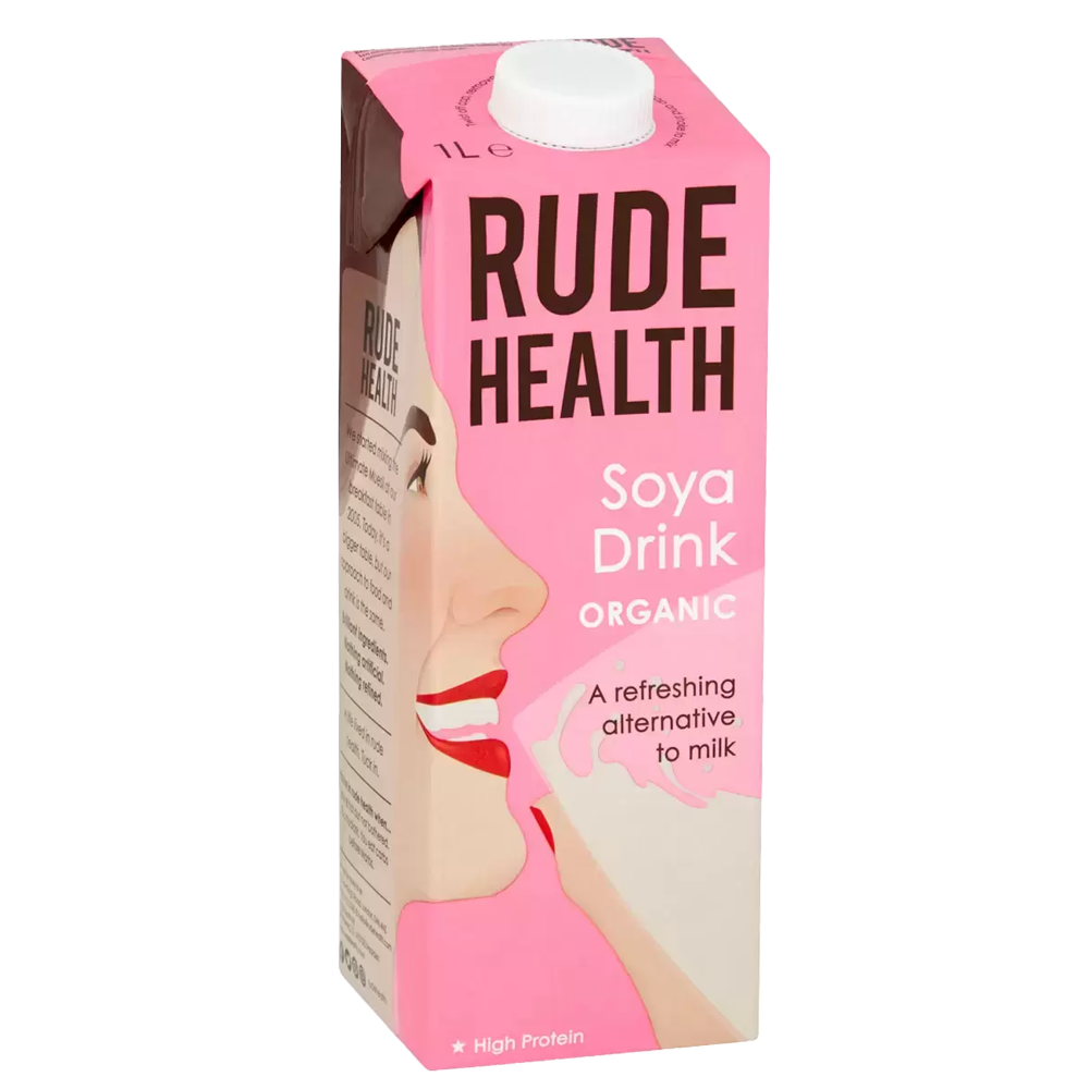 [BB-MLK-015] Rude Health – Soya Drink – Organic – 1ltr